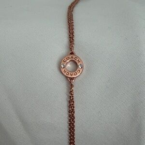 Coach Rose Gold Logo Bracelet
